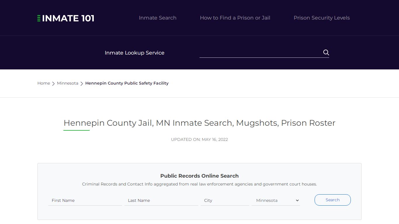 Hennepin County Jail, MN Inmate Search, Mugshots, Prison ...